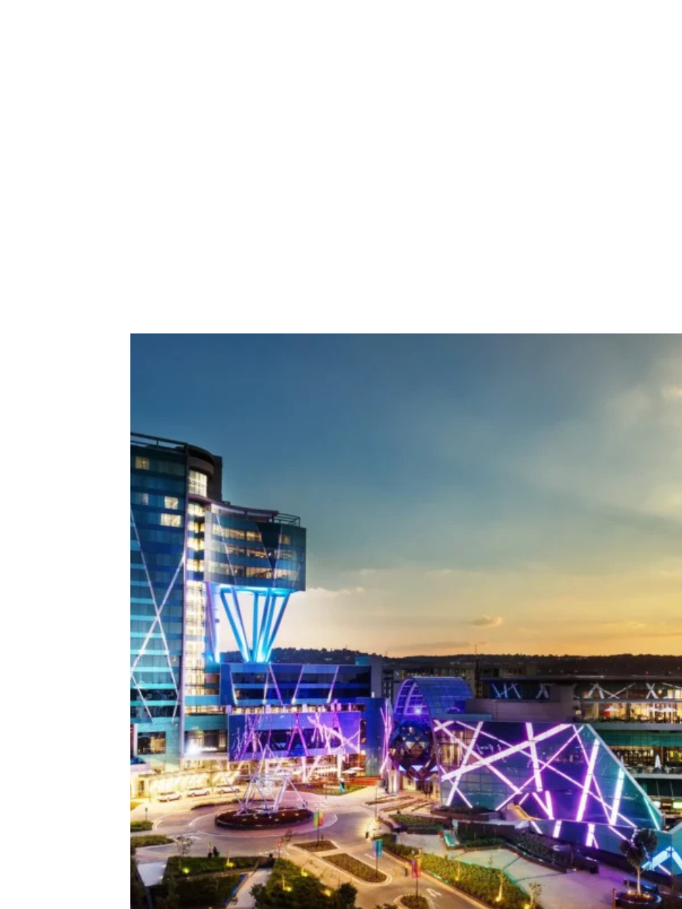 Modern event venue building at night , ready to host concerts and special events