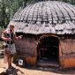 Traditional African huts at Lesedi Cultural Village, representing Zulu, Xhosa, Pedi, Basotho, and Ndebele architecture and rural life in South Africa.